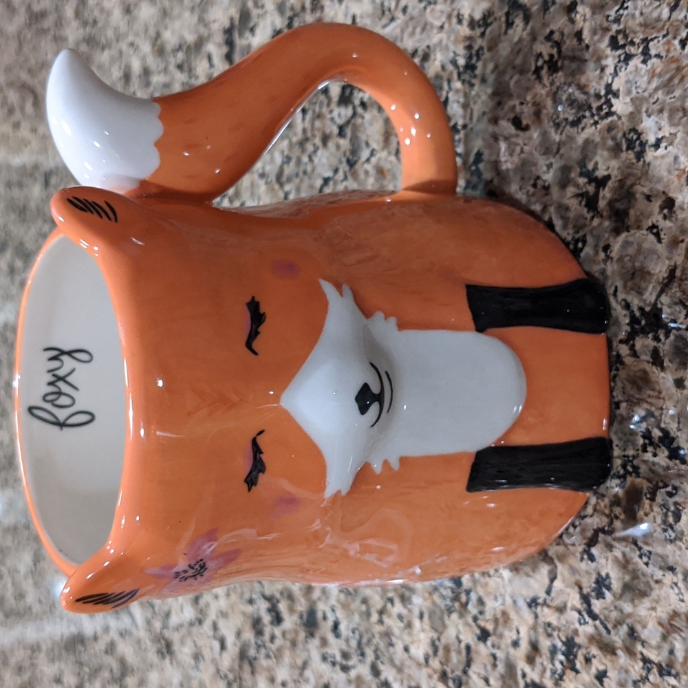 Paper Source Fox Orange Mug Figural Woodland Forest Spring Animal Ceramic HTF
